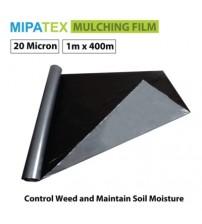 Mipatex Virgin Mulching Film 20 Micron 1m x 400m (Black) 